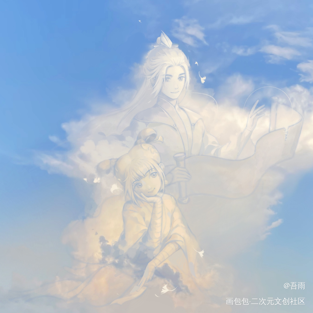 落凡尘_金风玉露落凡尘绘画作品