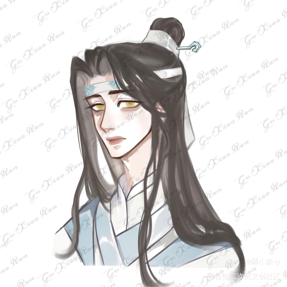 蓝忘机_魔道祖师蓝忘机·魔道祖师蓝忘机古风约稿绘画作品