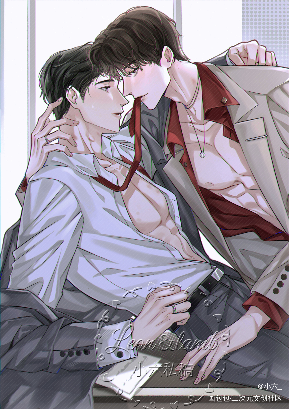 kiss kiss_谁把谁当真188男团黎朔·谁把谁当真赵锦辛·谁把谁当真绘画作品