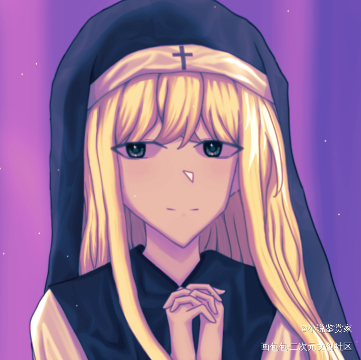 小女巫和修女_我在惊悚游戏里封神绘画作品