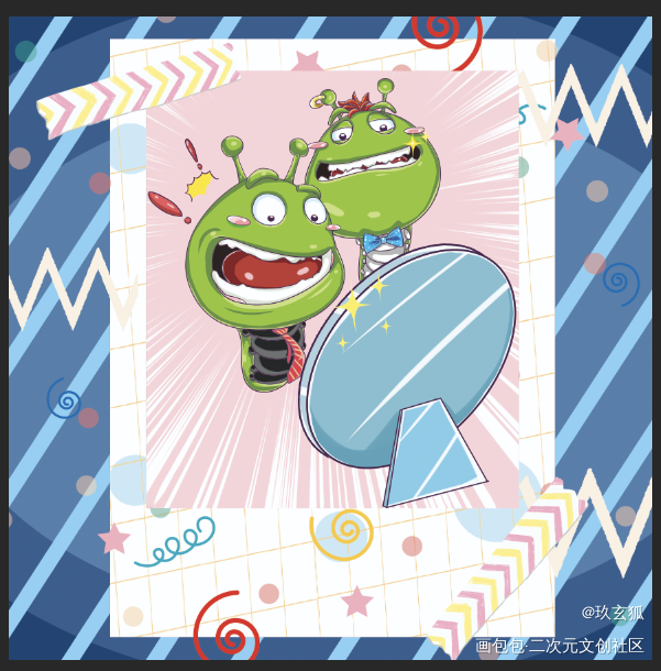 虫虫日常_背景立绘可爱古风搞笑平涂Q版绘画作品