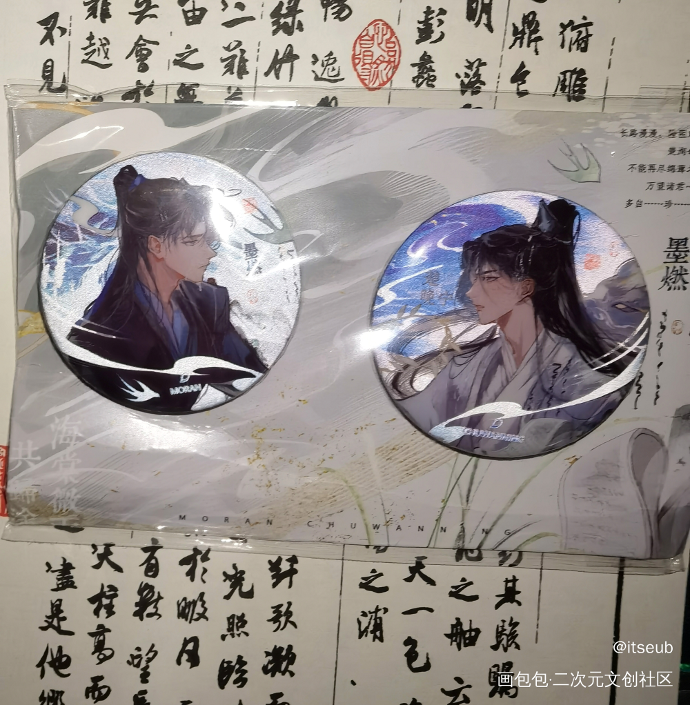 超绝反光吧唧_二哈和他的白猫师尊授权返图无料返图墨燃·二哈和他的白猫师尊楚晚宁·二哈和他的白猫师尊楚晚宁古风绘画作品