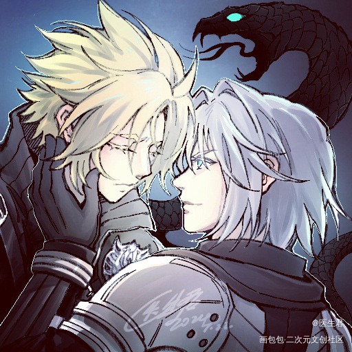  “ Prey? ” _sefikura最终幻想7萨菲罗斯克劳德FF7摸鱼绘画作品