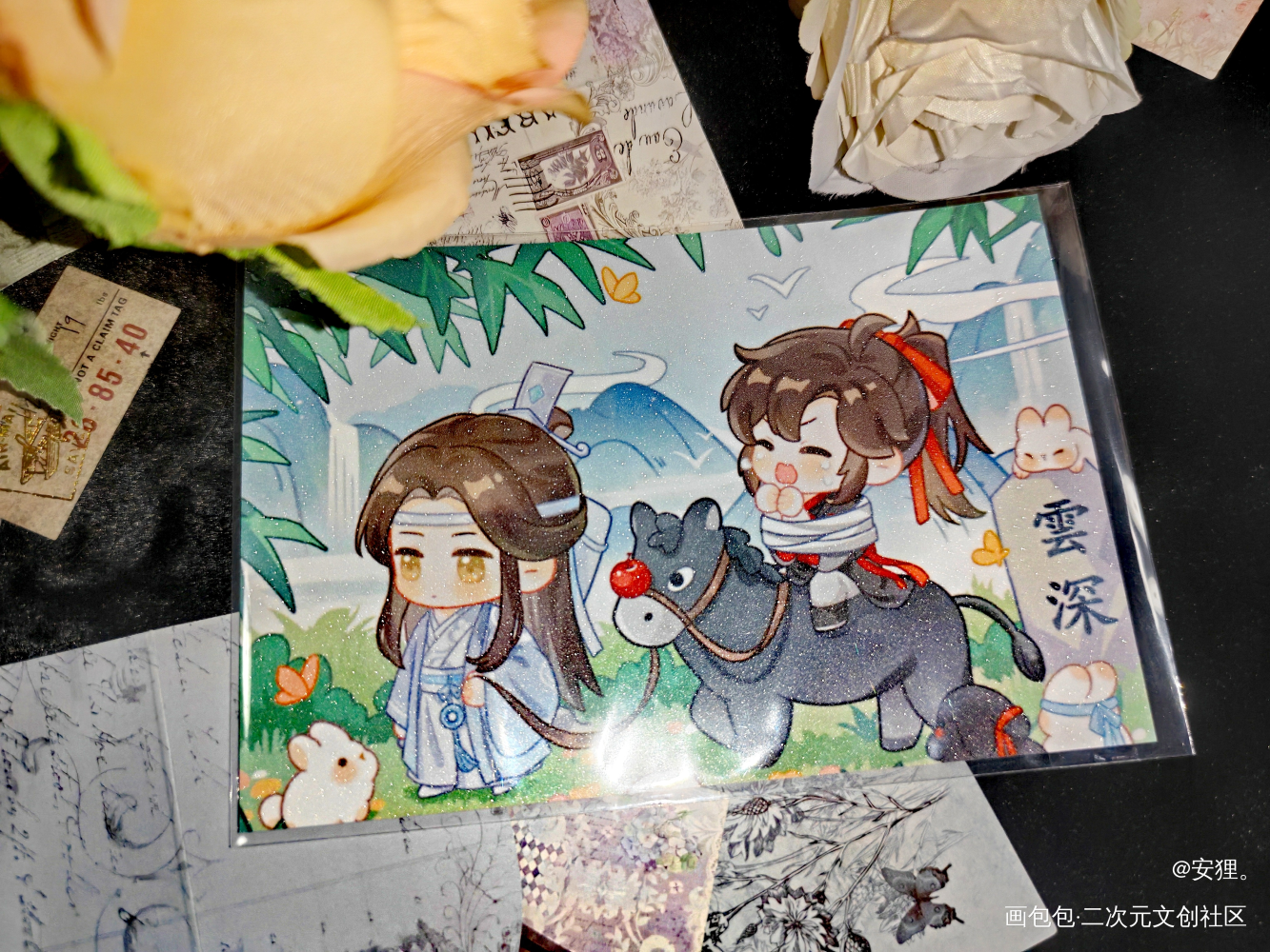 _花城·天官赐福谢怜·天官赐福沈清秋·人渣反派自救系统蓝忘机·魔道祖师魏无羡·魔道祖师绘画作品