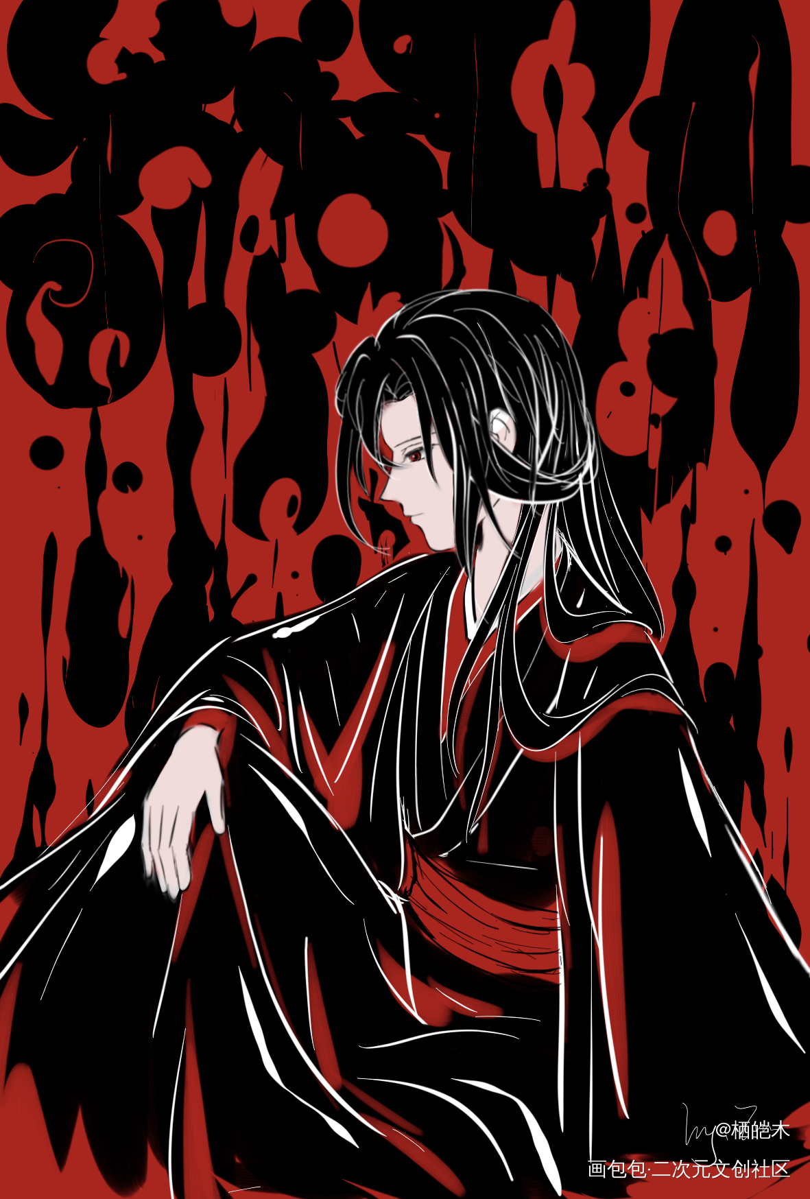 《梦魇》_魔道祖师魏无羡·魔道祖师瞎画绘画作品