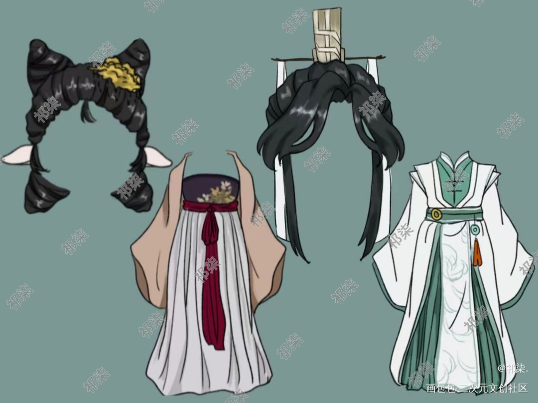 _天官赐福双玄师青玄绘画作品