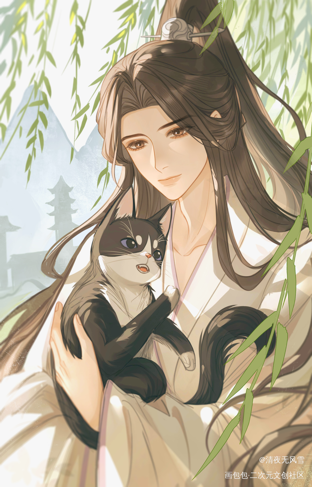 二哈完结六周年快乐！_二哈和他的白猫师尊楚晚宁绘画作品