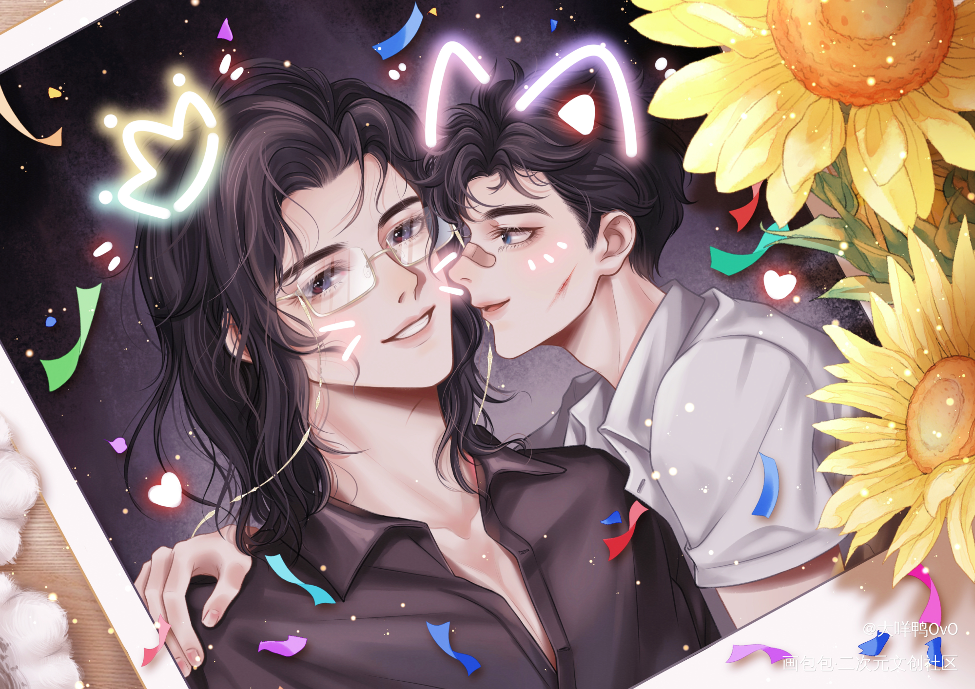 嘟嘟生日快乐！（尝试一把年龄操作）_默读舟渡费渡骆闻舟费渡731生日快乐绘画作品