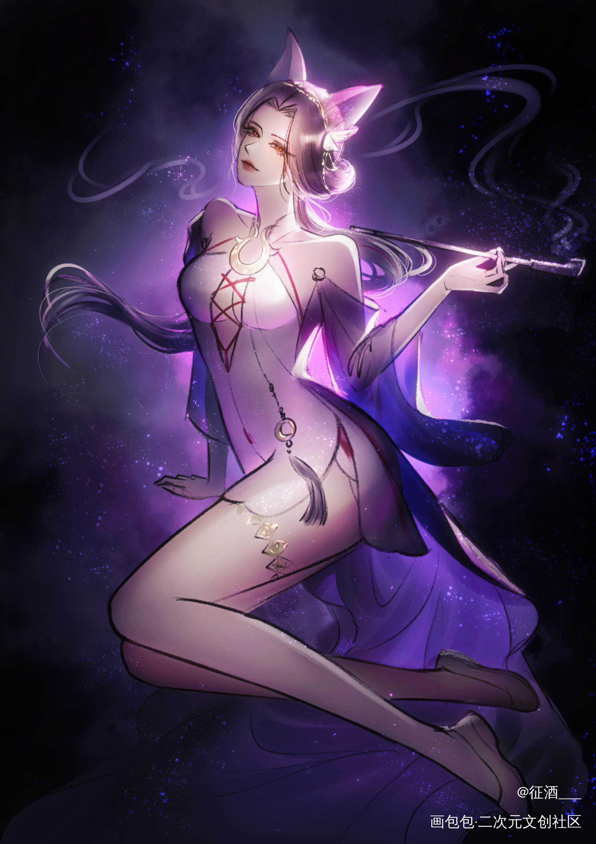 永劫无间·玉玲珑_古风插画同人永劫无间摸鱼绘画绘画作品