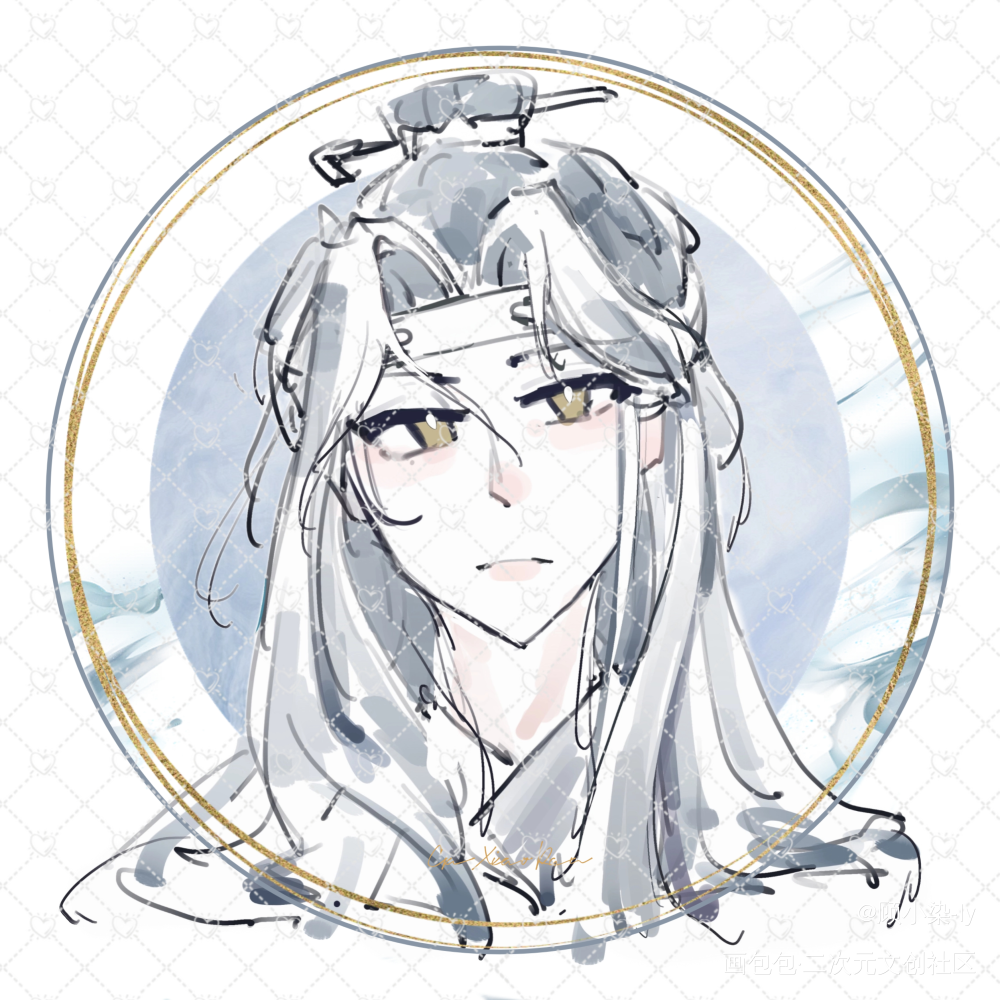 美工一下搞成吧唧，感觉还不错_魔道祖师魔道祖师蓝忘机蓝忘机·魔道祖师蓝忘机绘画作品