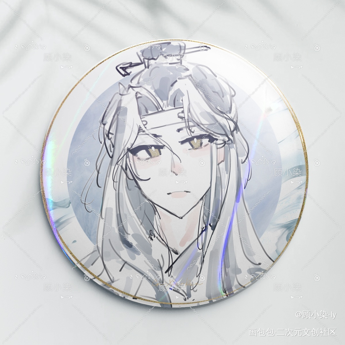 美工一下搞成吧唧，感觉还不错_魔道祖师魔道祖师蓝忘机蓝忘机·魔道祖师蓝忘机绘画作品