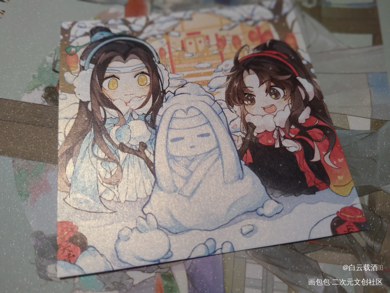 _魔道祖师站外返图忘羡蓝忘机·魔道祖师魏无羡·魔道祖师蓝忘机魏无羡天生一对墨香铜臭绘画作品