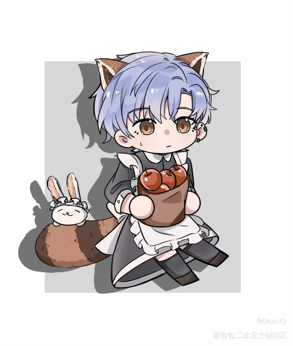 小熊猫女仆_恋与制作人绘画作品