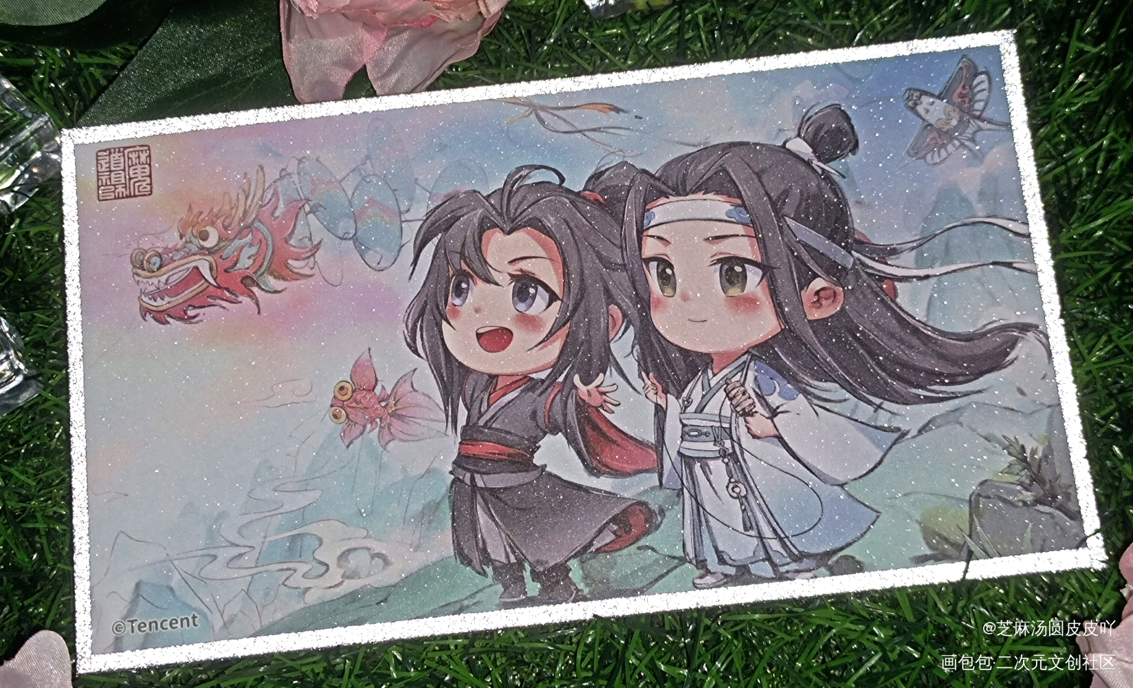 放风筝~满天星真的好美~_魔道祖师忘羡蓝忘机·魔道祖师魏无羡·魔道祖师绘画作品