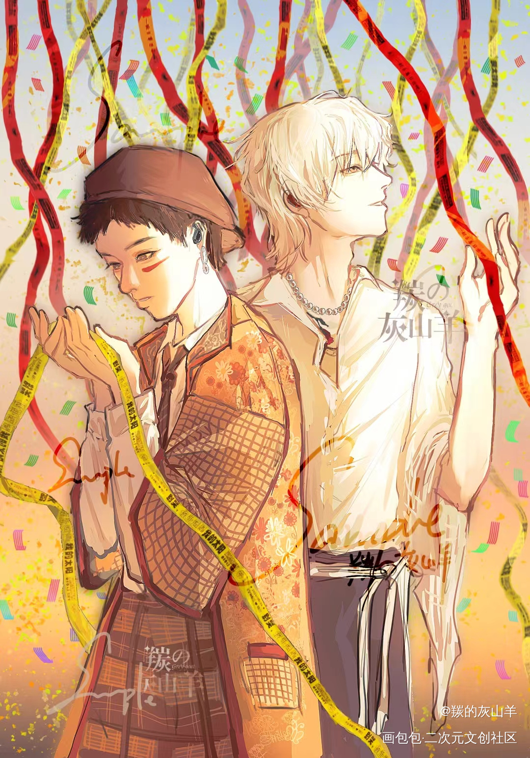 这是我许你的春暖花开_同人付费委托华晨宇绘画绘画作品