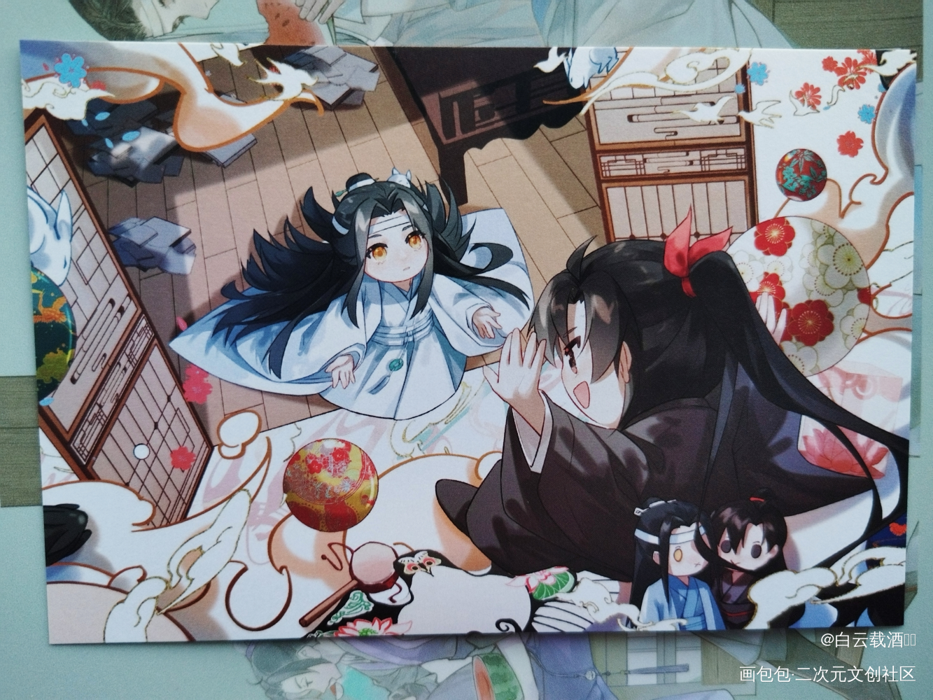 ξ( ✿＞◡❛)_魔道祖师授权返图蓝忘机·魔道祖师魏无羡·魔道祖师蓝忘机魏无羡天生一对墨香铜臭绘画作品