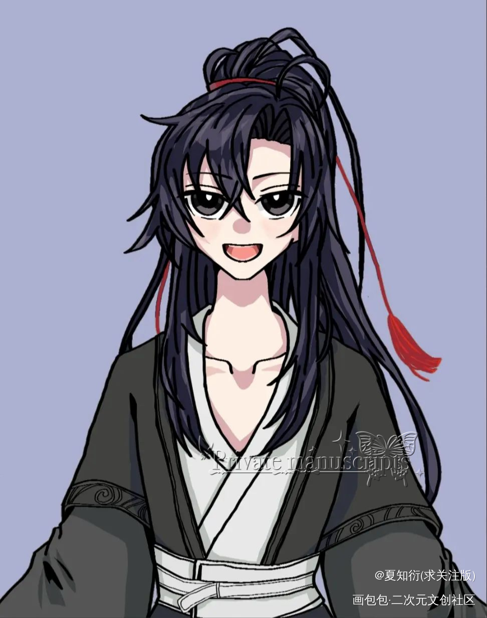 爱笑的羡羡_魔道祖师魏无羡·魔道祖师绘画作品
