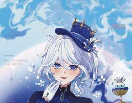 芙宁娜稿件_绘画作品