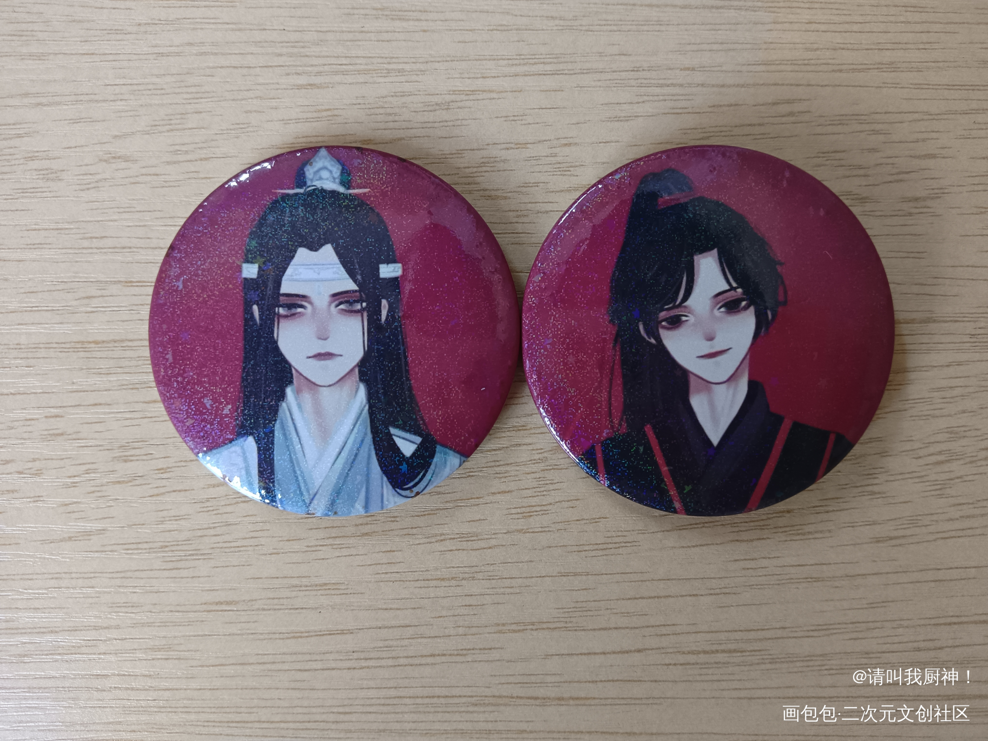 红色真的很有结婚照的感觉！_魔道祖师蓝忘机·魔道祖师魏无羡·魔道祖师蓝忘机魏无羡绘画作品