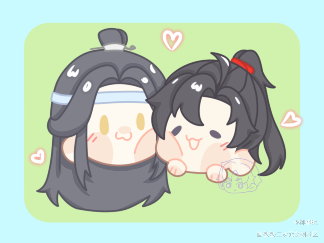 忘羡贴贴_魔道祖师蓝忘机·魔道祖师魏无羡·魔道祖师绘画作品