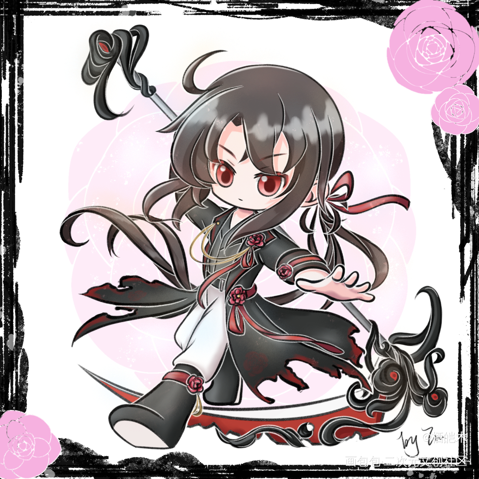 《蔷薇盟誓》_魔道祖师忘羡魏无羡·魔道祖师绘画作品