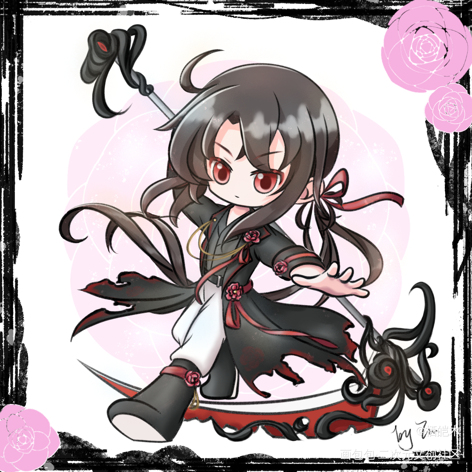 《蔷薇盟誓》_魔道祖师忘羡魏无羡·魔道祖师绘画作品