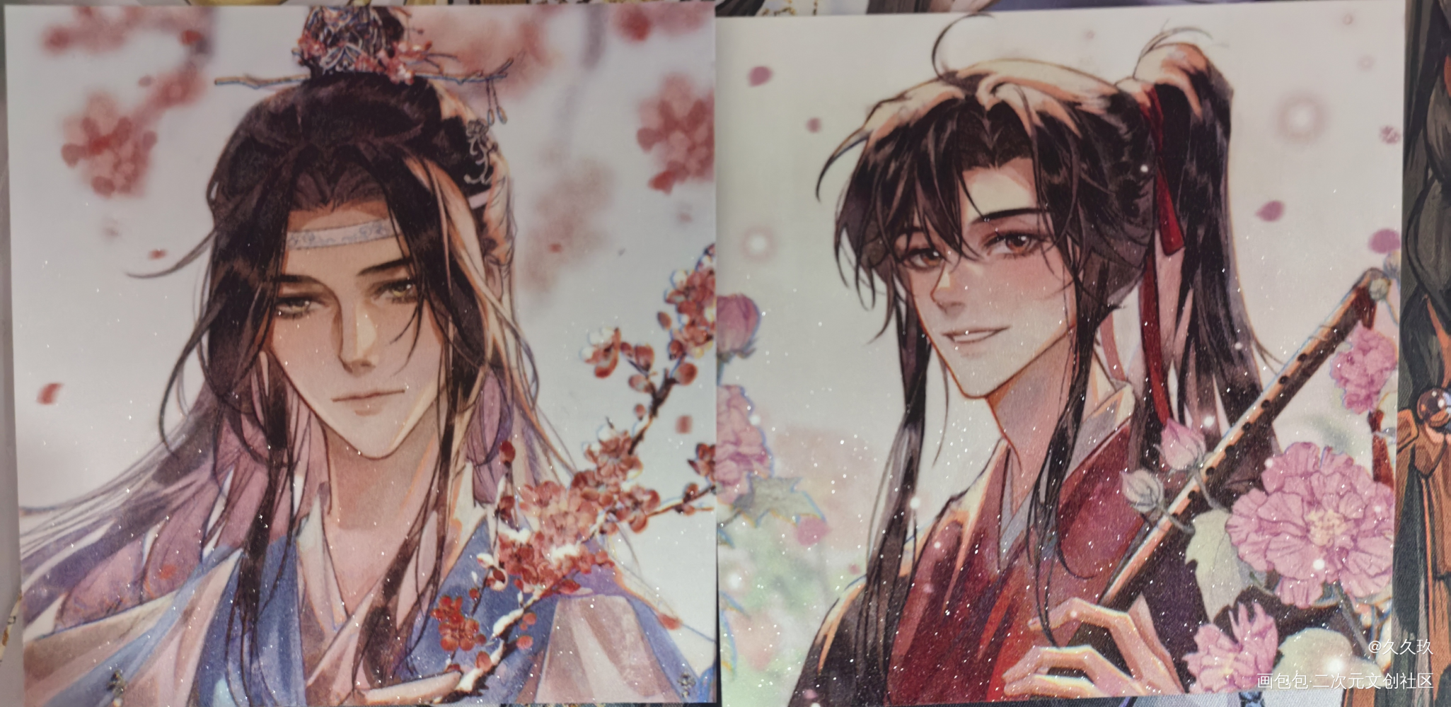 _人渣反派自救系统魔道祖师无料返图洛冰河·人渣反派自救系统沈清秋·人渣反派自救系统蓝忘机·魔道祖师魏无羡·魔道祖师绘画作品