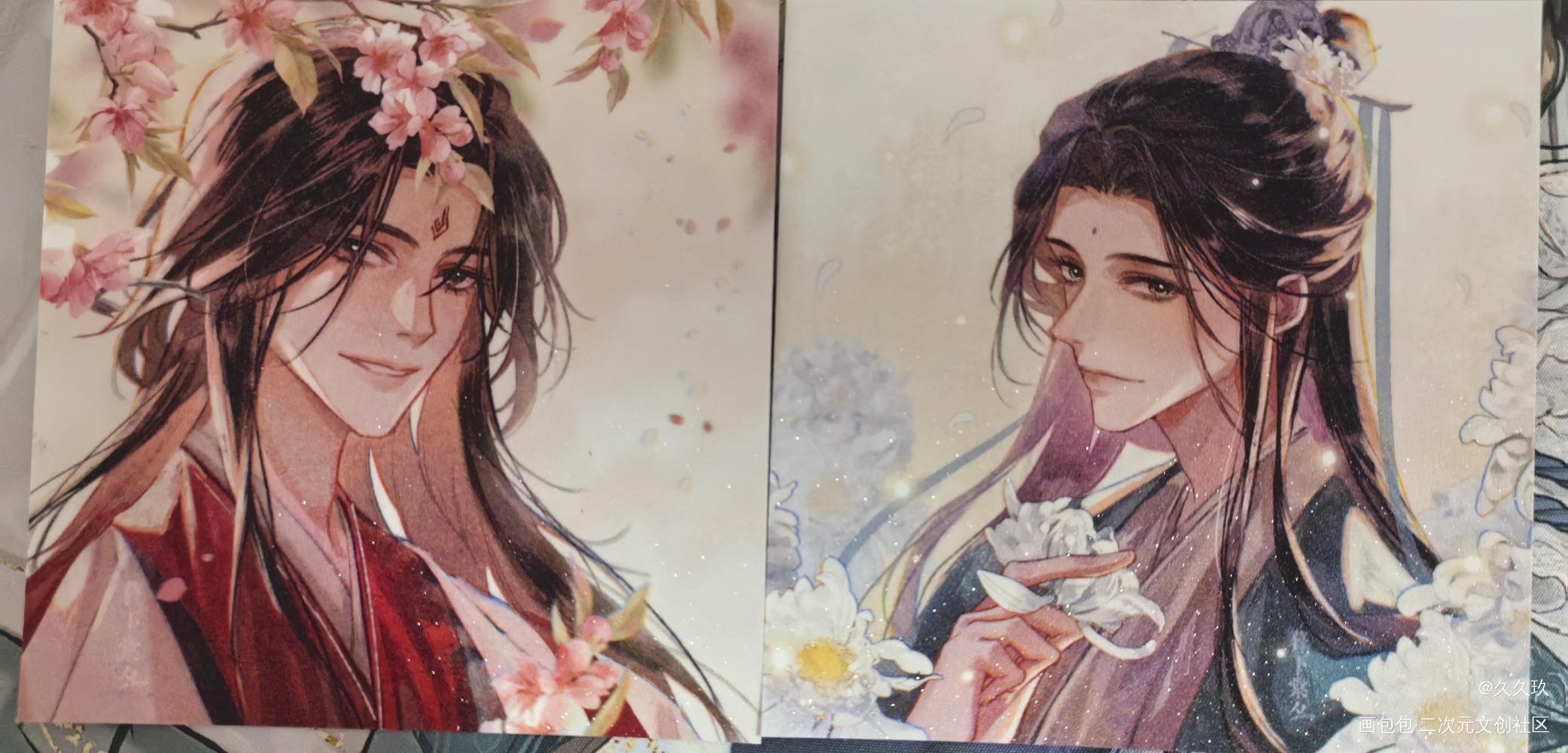_人渣反派自救系统魔道祖师无料返图洛冰河·人渣反派自救系统沈清秋·人渣反派自救系统蓝忘机·魔道祖师魏无羡·魔道祖师绘画作品