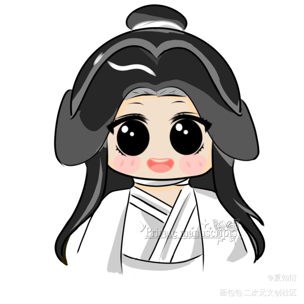 大眼萌怜嘻嘻_天官赐福谢怜·天官赐福绘画作品