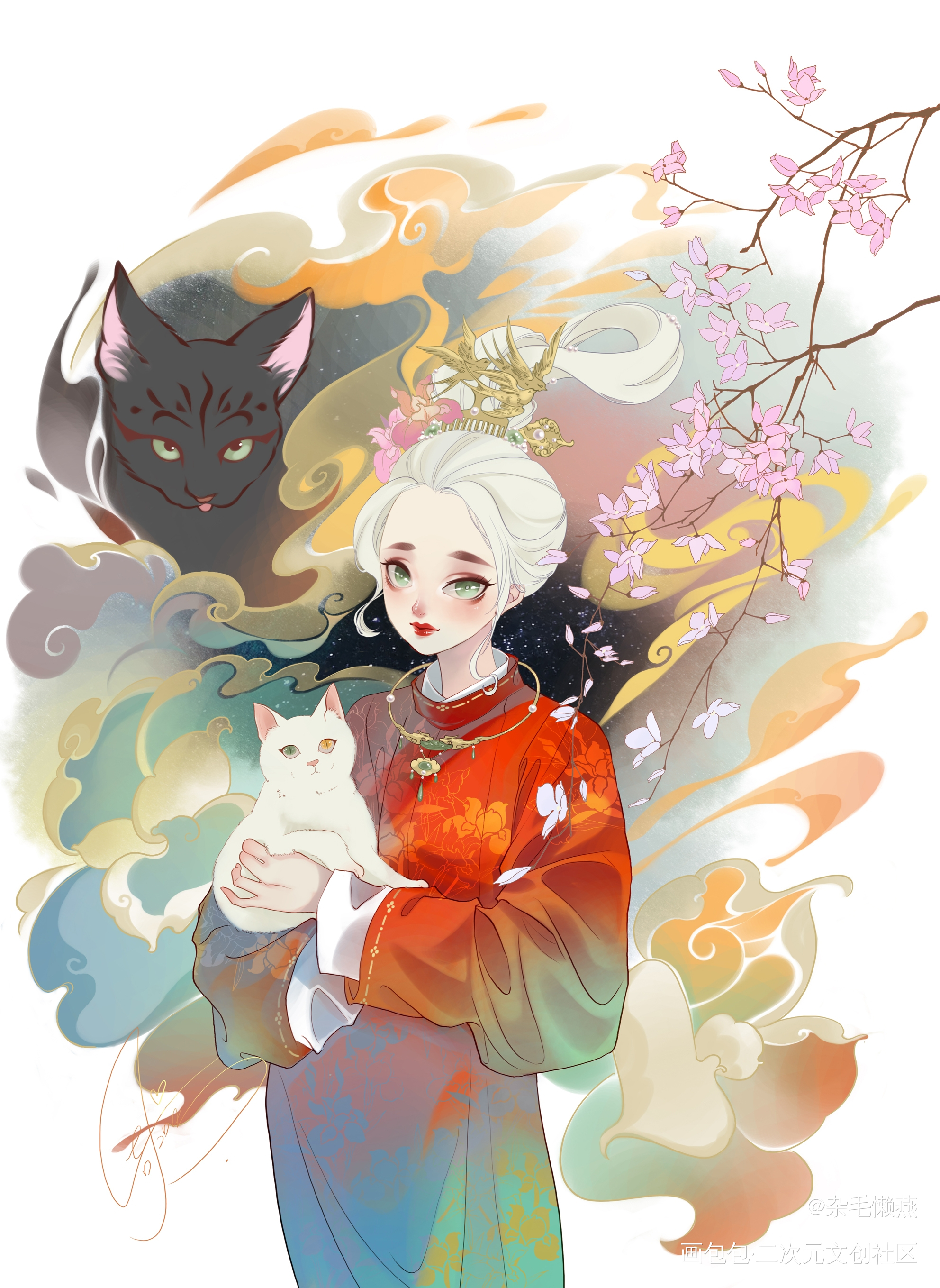 檀罗鸢尾_绘画作品