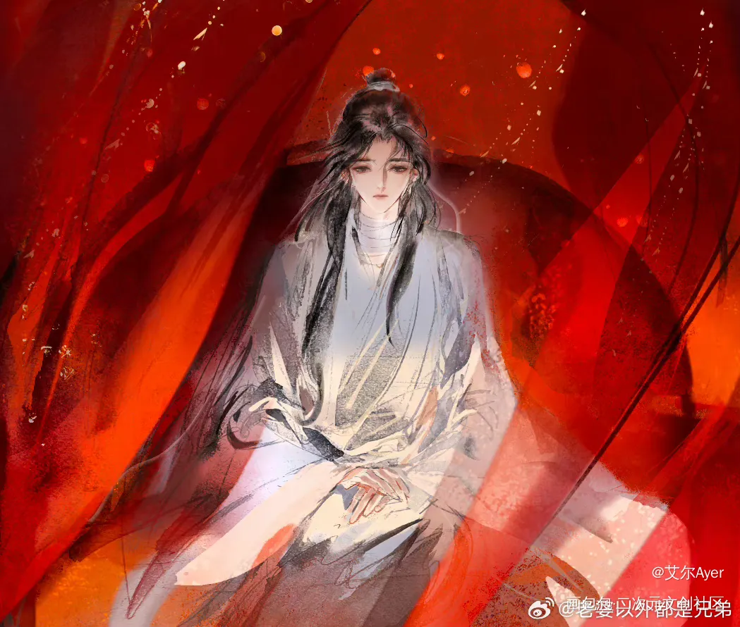 _天官赐福花怜花城·天官赐福谢怜·天官赐福绘画作品