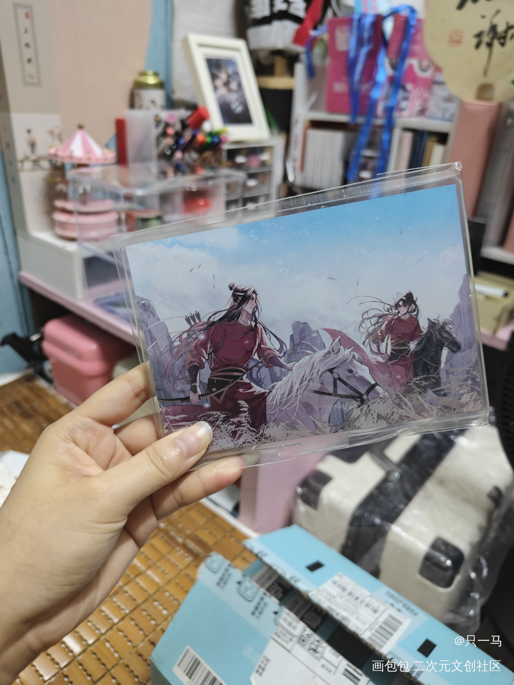 返图啦！我印象中这个想想接的歌歌的摊位_魔道祖师无料返图绘画作品