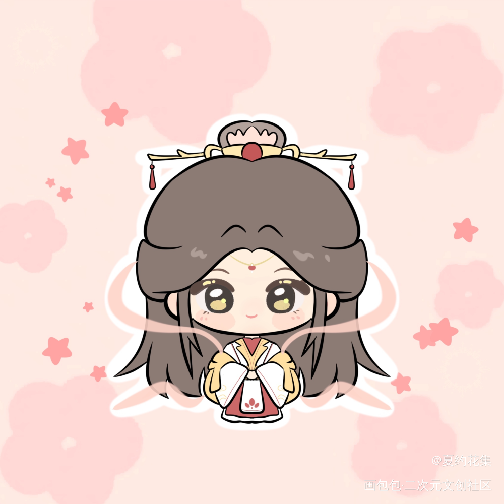 白衣掌门花x太子悦神怜_天官赐福绘画作品