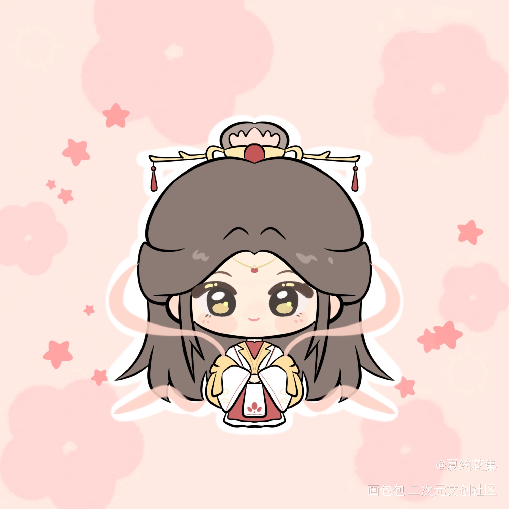 白衣掌门花x太子悦神怜_天官赐福绘画作品
