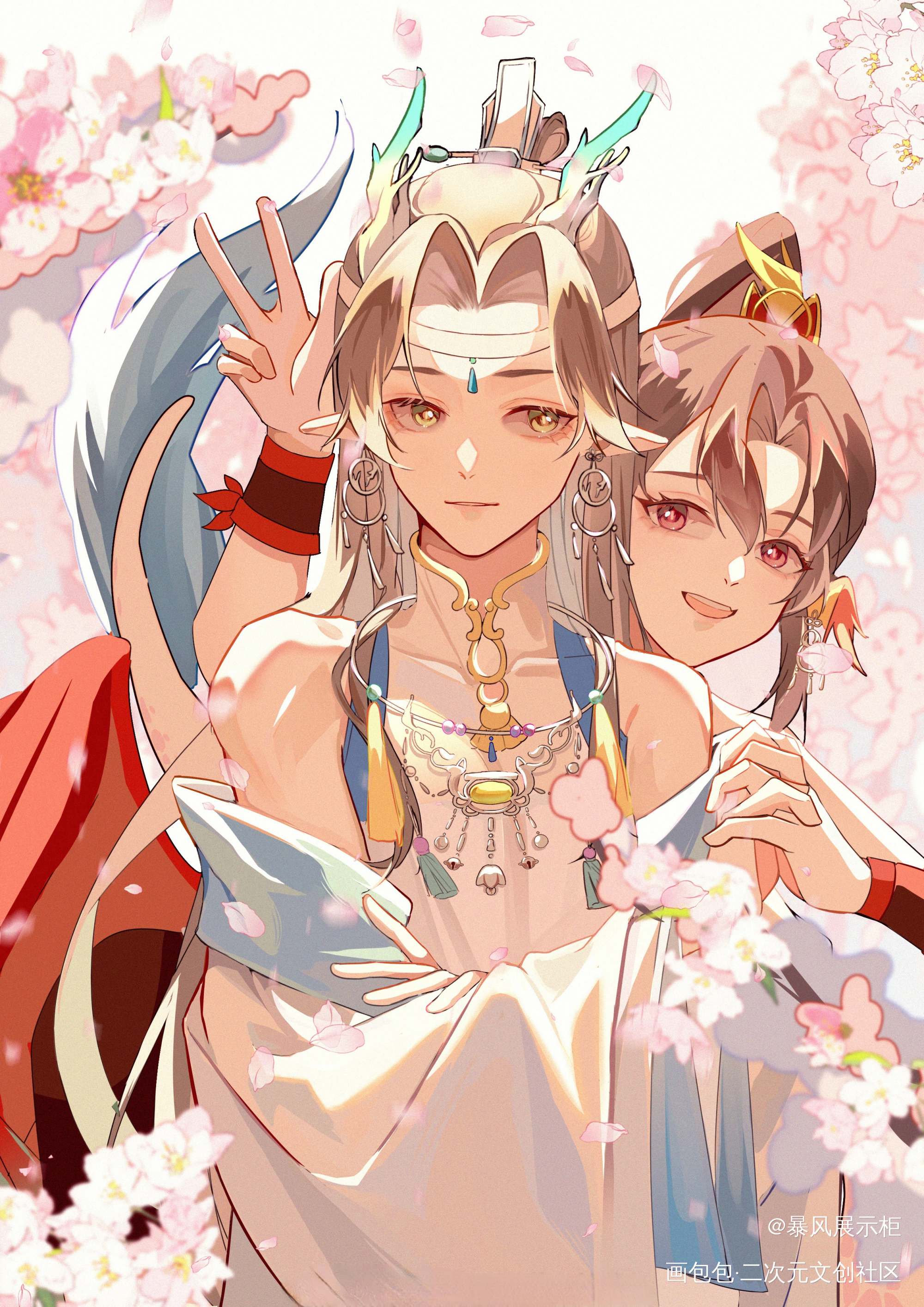 七夕快乐_魔道祖师蓝忘机·魔道祖师魏无羡·魔道祖师绘画作品
