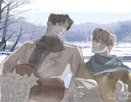 雪下畅谈_绘画作品