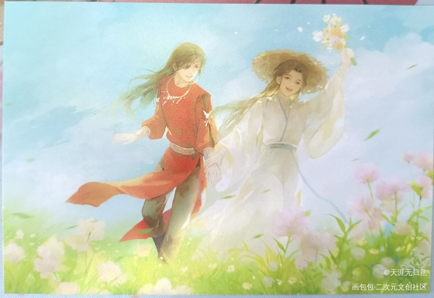 阳光明媚，最适合春游了_天官赐福授权返图花怜花城·天官赐福谢怜·天官赐福绘画作品