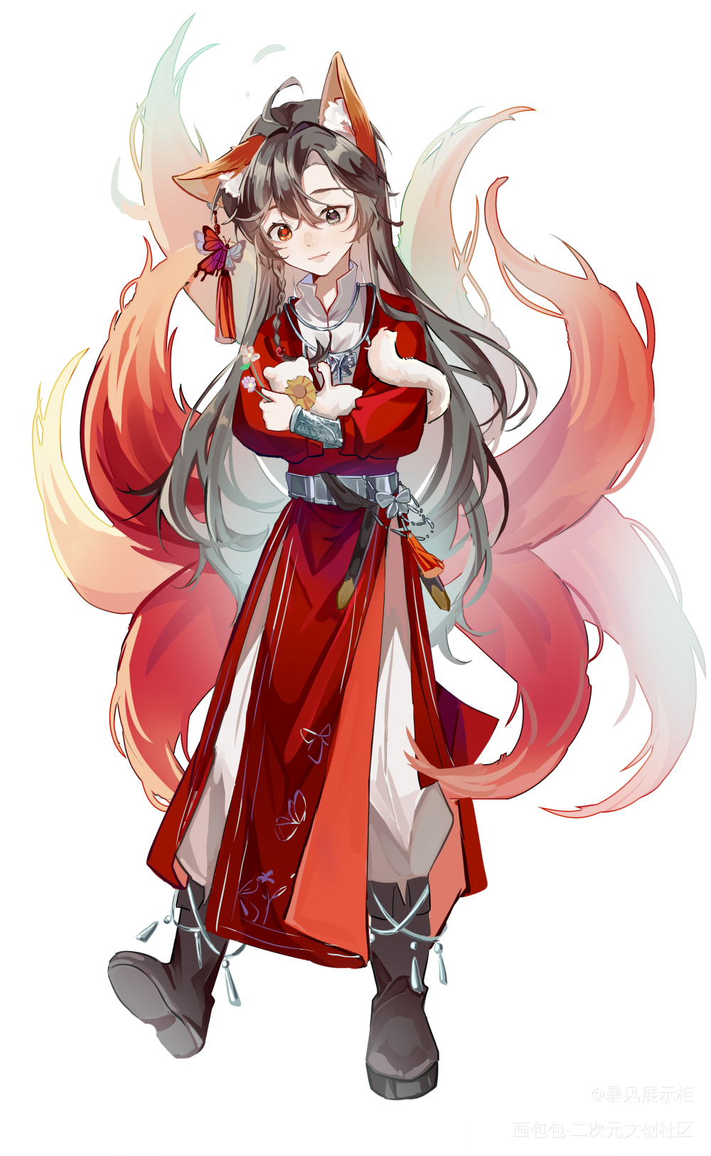 九尾狐花_天官赐福花城·天官赐福谢怜·天官赐福绘画作品