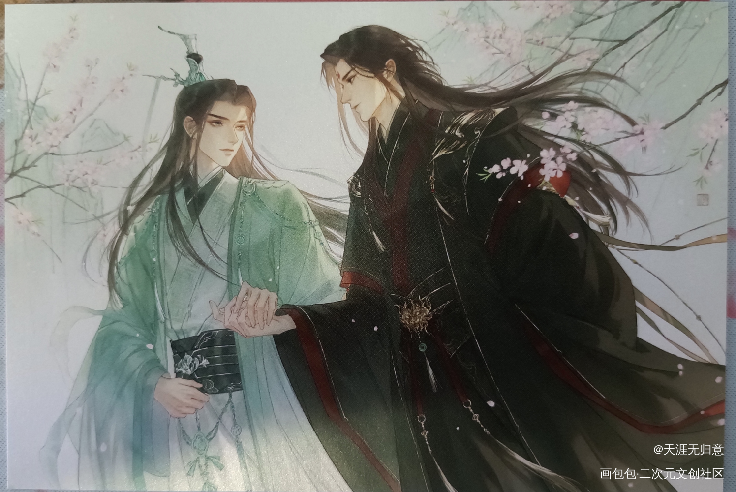 风雨同舟_人渣反派自救系统授权返图冰秋洛冰河·人渣反派自救系统沈清秋·人渣反派自救系统绘画作品