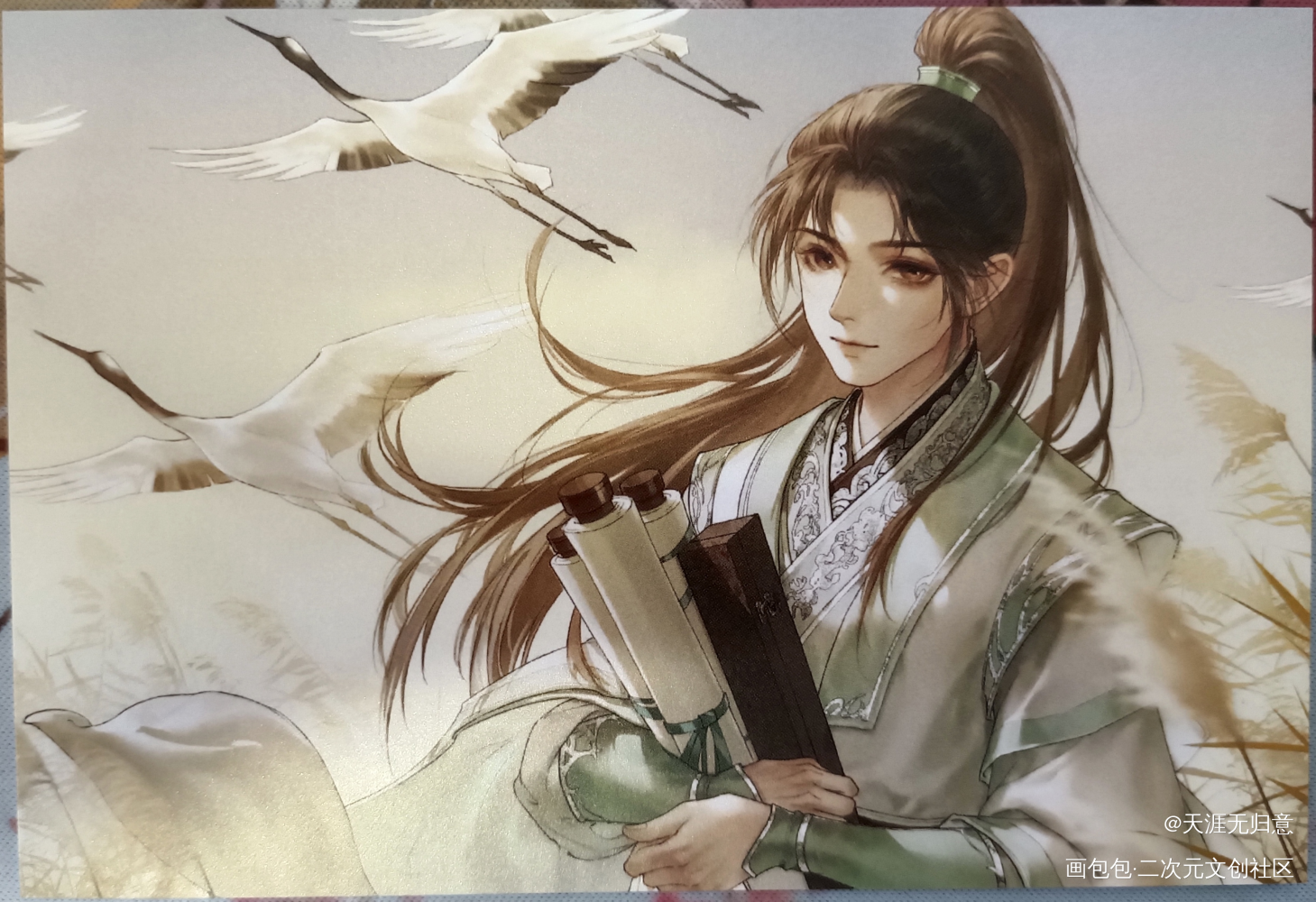 还是小白花的冰妹_人渣反派自救系统授权返图冰秋洛冰河绘画作品