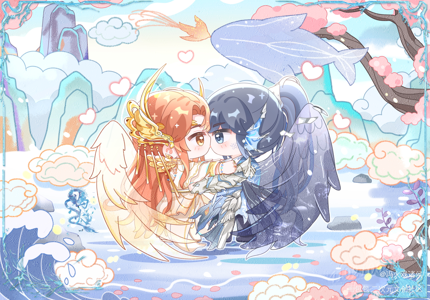李玉×简隋英_188男团李简李玉简隋英绘画作品