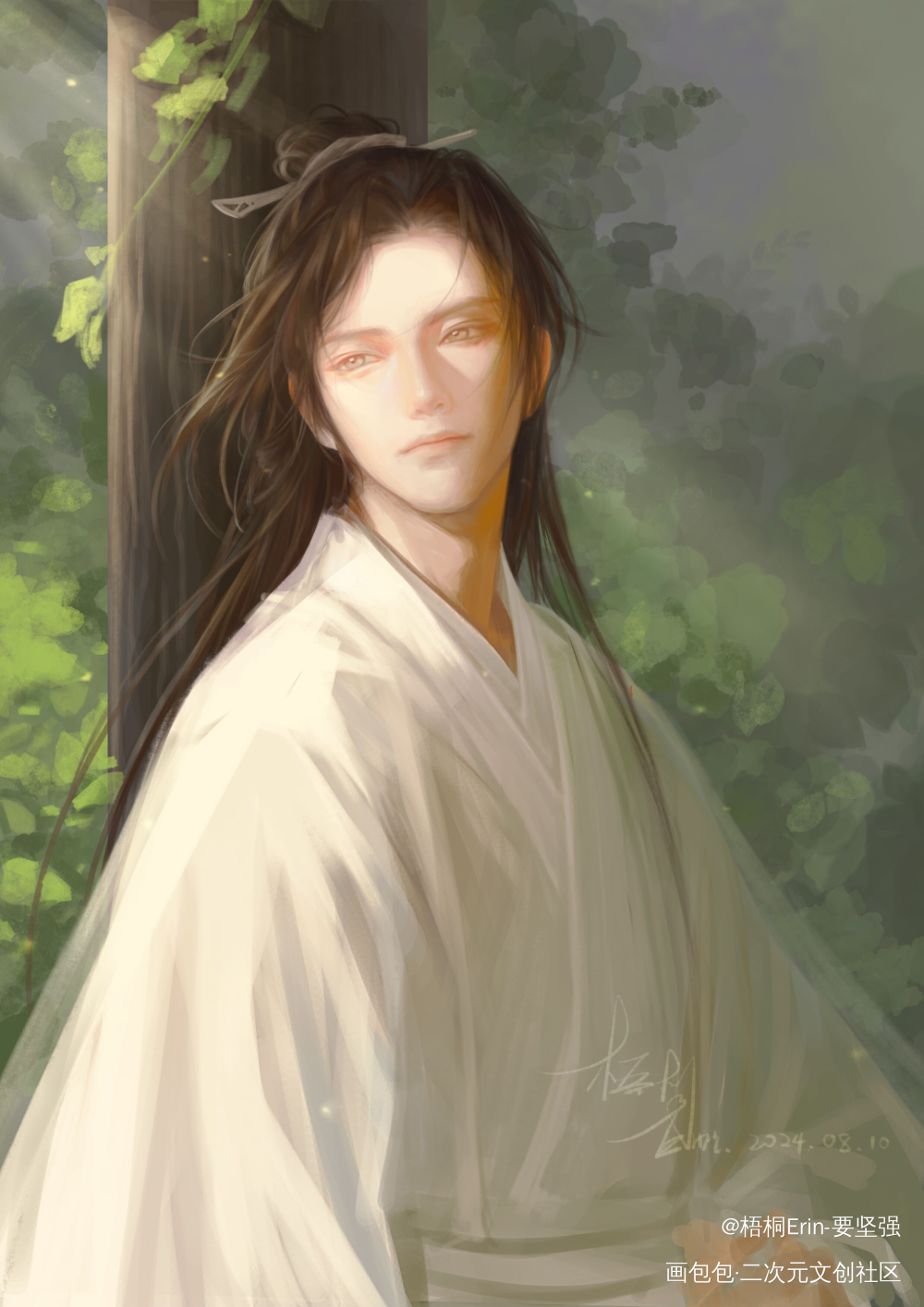 【谁开一窗明，纳此千顷静。】_二哈和他的白猫师尊楚晚宁绘画作品