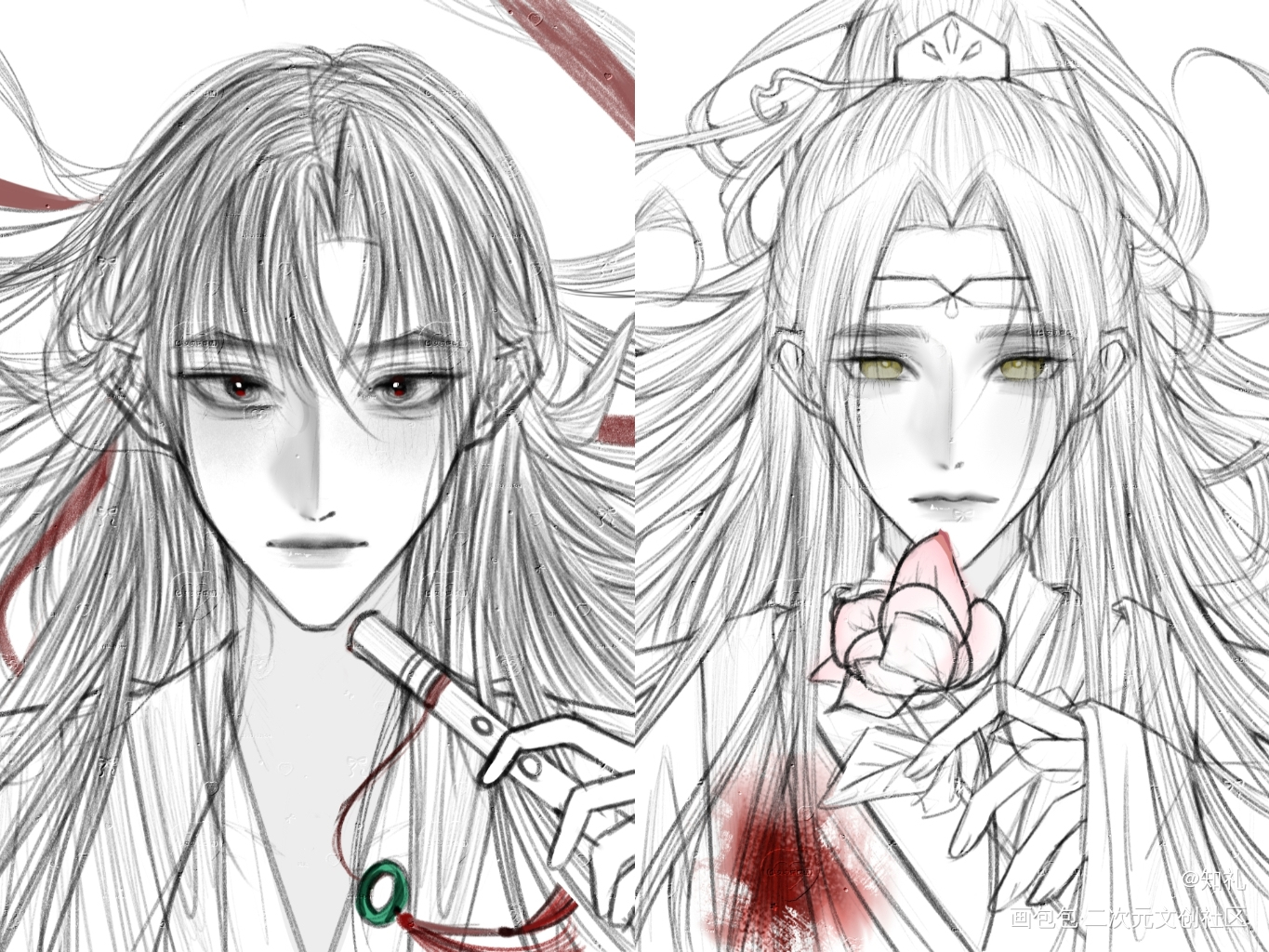 魔道祖师·忘羡_魔道祖师绘画作品