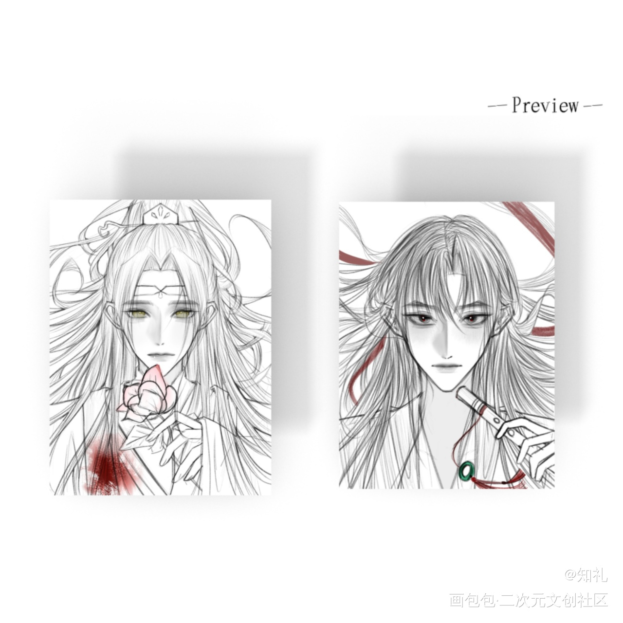 魔道祖师·忘羡_魔道祖师绘画作品