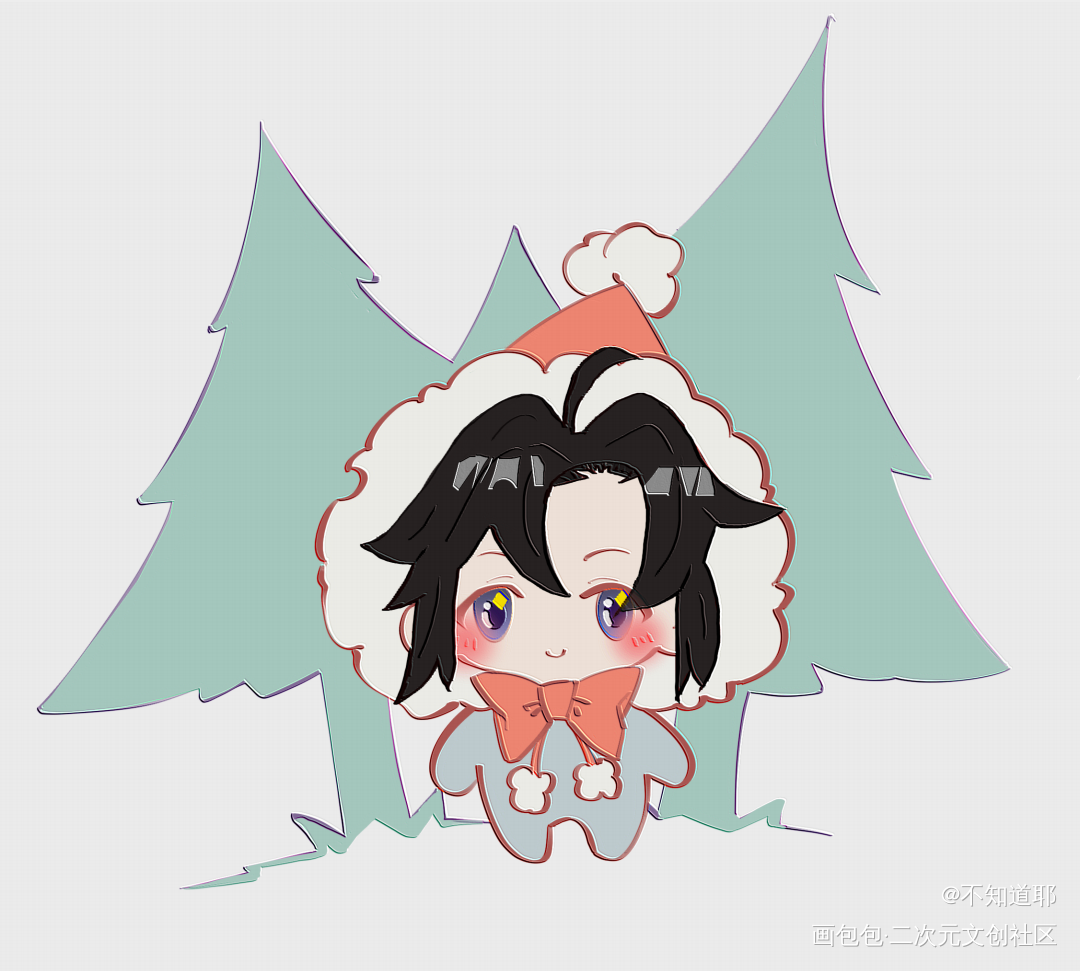 穿棉袄的羡羡_魔道祖师绘画作品