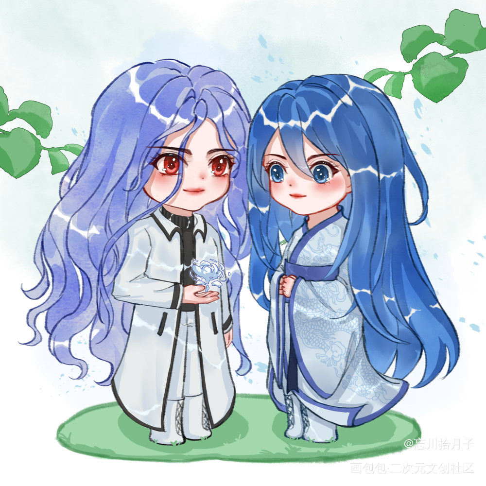 无奖竞猜！什么cp！_冰之沧月玄月沧玄偷星九月天绘画绘画作品