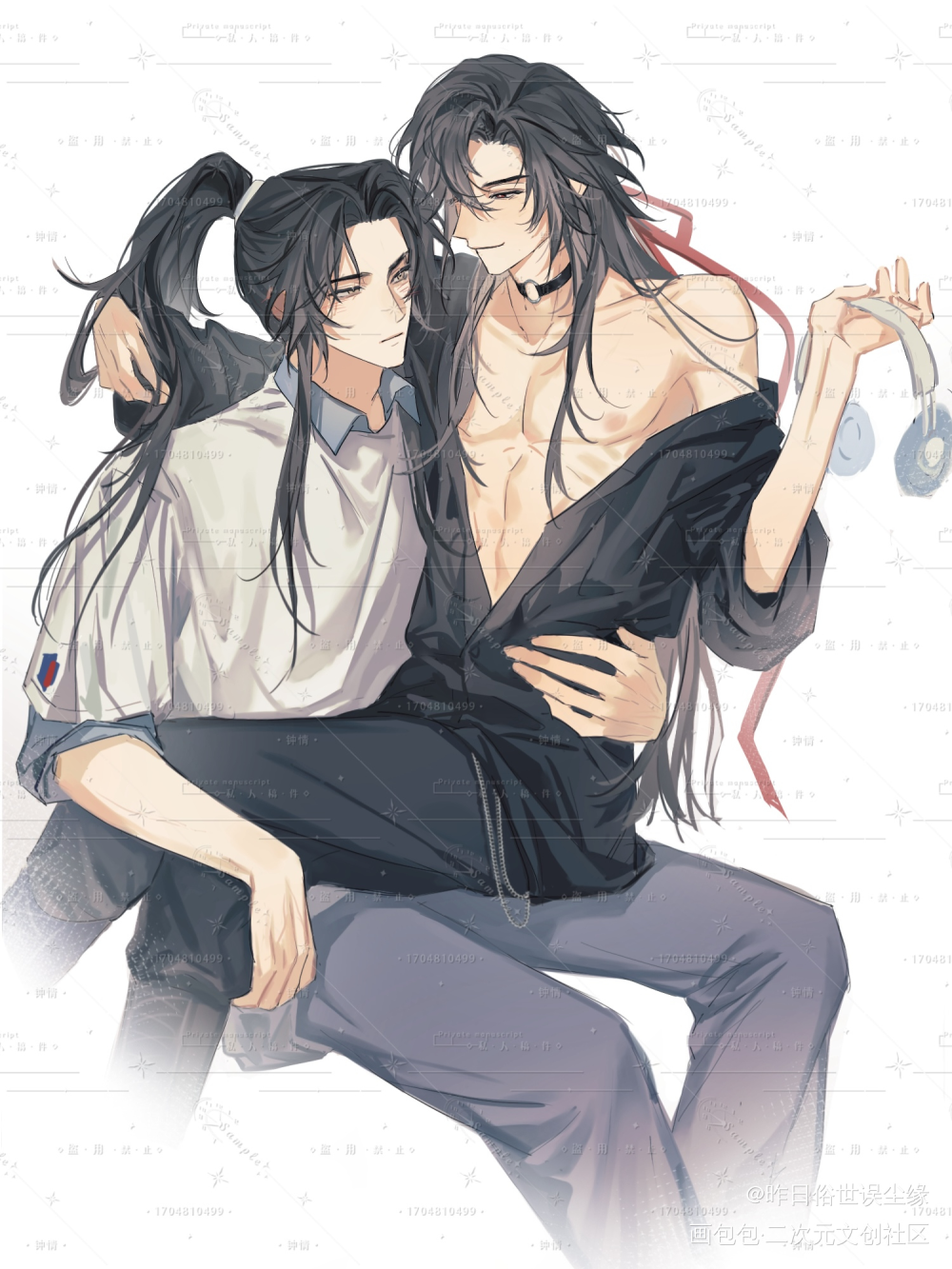 乐队忘羡🎸_魔道祖师绘画作品