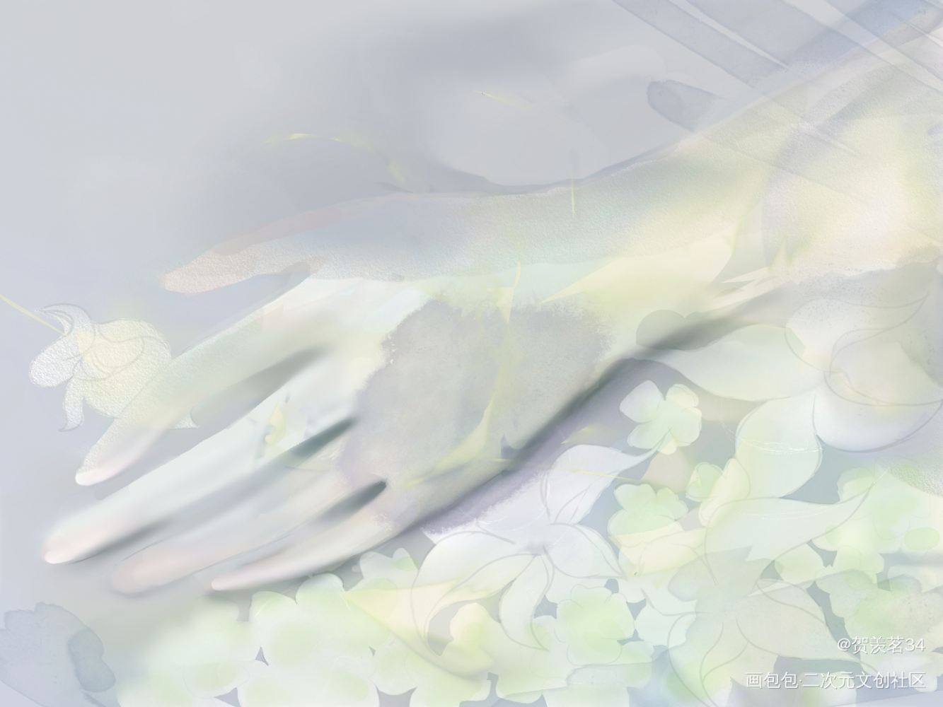 残石肢体_摸鱼页绘画作品