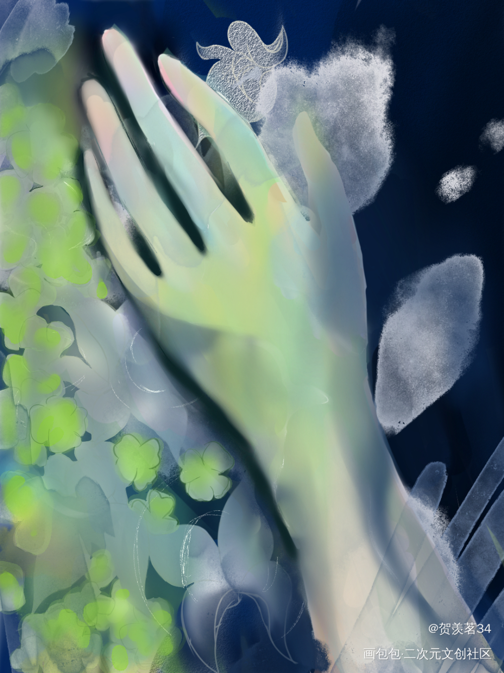 残石肢体_摸鱼页绘画作品