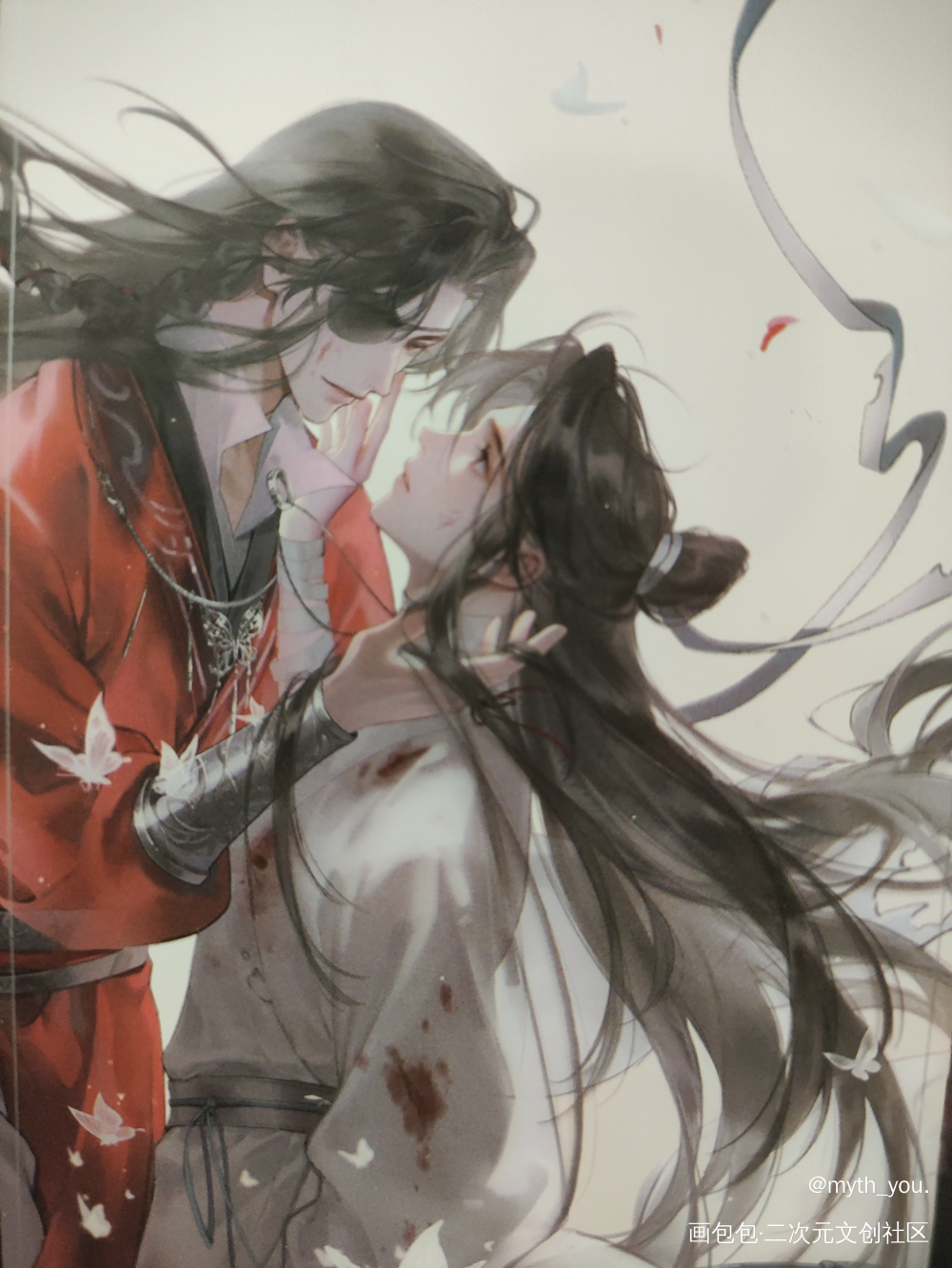 —化蝶再归来—_天官赐福花怜谢怜花城绘画作品